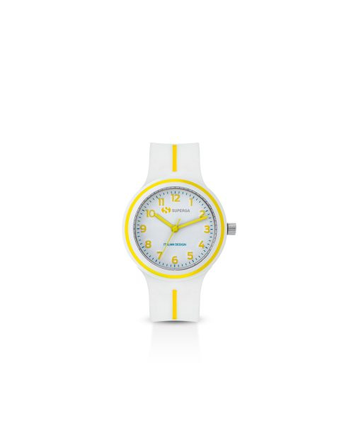Superga STC123 Bambino/a silicone bianco giallo con numeri