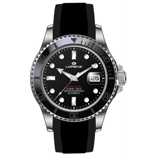 Lorenz 030197GG Diver Professional doppia iniezione automatico silicone nero uomo