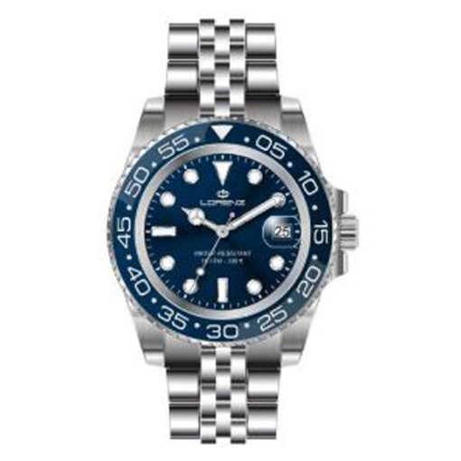 Lorenz 26122CC Sport uomo acciaio blu ghiera girevole