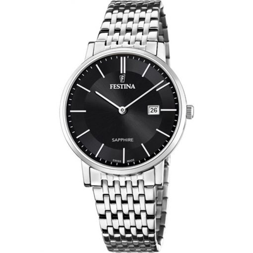 Festina F20018-3 Swiss Made acciaio e nero uomo