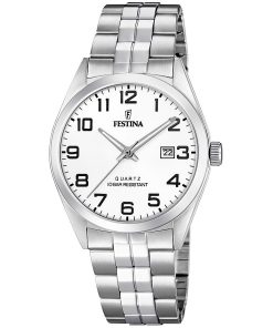 Festina F20437-1 Classic acciaio con numeri da uomo
