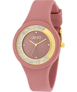 Liu Jo TLJ1426 Dancing Sport silicone rosa cipria con dettagli dorati e brillantini