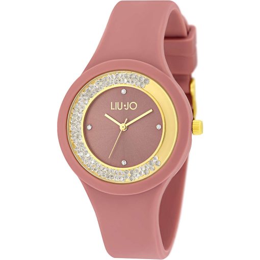 Liu Jo TLJ1426 Dancing Sport silicone rosa cipria con dettagli dorati e brillantini