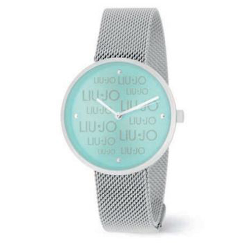 Liu Jo TLJ2154 Magic acciaio maglia milano silver e azzurro con scritte