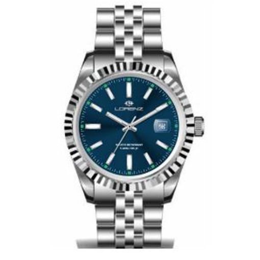 Lorenz 26495CC Ginevra Jubilee acciaio e blu con datario