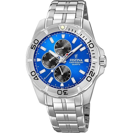 Festina F20445-4 Multifunzione acciaio blu uomo