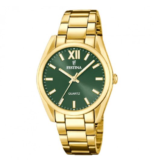 Festina F20640-4 Classic acciaio gold verde