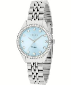 Liu Jo TLJ2255 Deluxe acciaio silver con brillantini azzurro donna