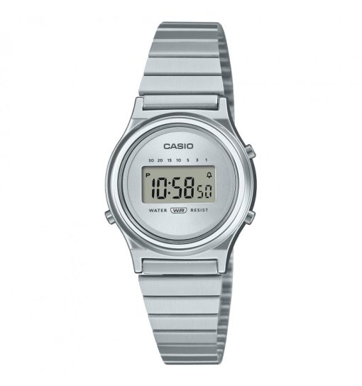 Casio LA700WE-7AEF Vintage tondo digitale silver donna