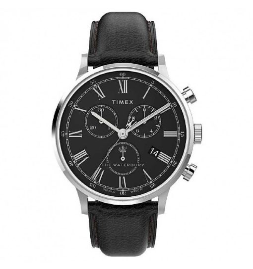 Timex TW2U88300 Waterbury Classic pelle nero cronografo