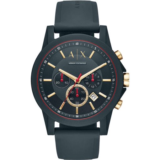 Armani Exchange AX1335-C Outbanks silicone blu cronografo uomo