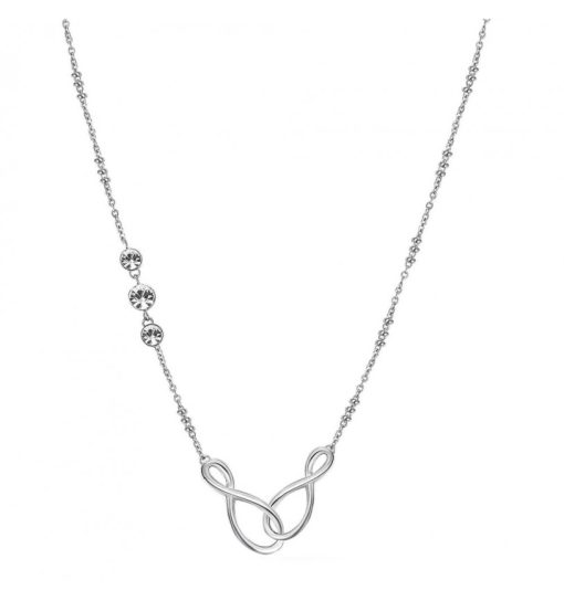 Collana acciaio Brosway BBN09 Ribbon con dettaglio infinito e zirconi