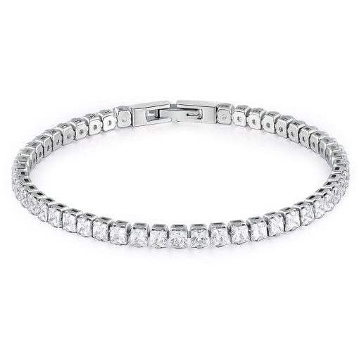 Bracciale uomo Avantgarde tennis Brosway BVD20 acciaio con zirconi bianchi