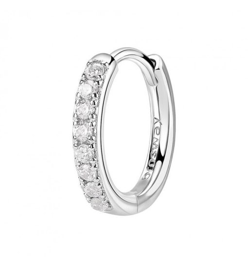 Orecchino singolo a cerchietto in argento 925 Brosway FIW89 Fancy zirconi silver