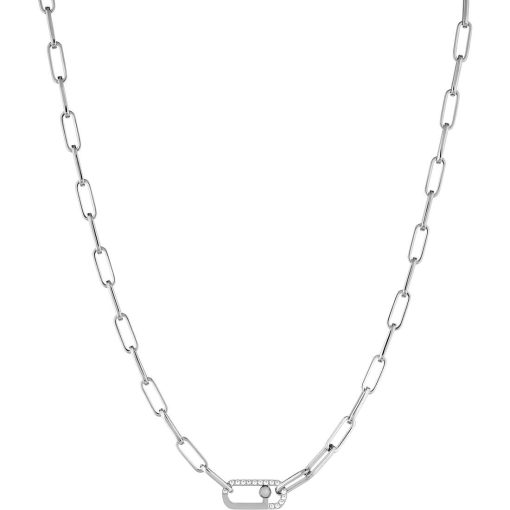 Collana Liu Jo LJ1795 a catena acciaio con zirconi