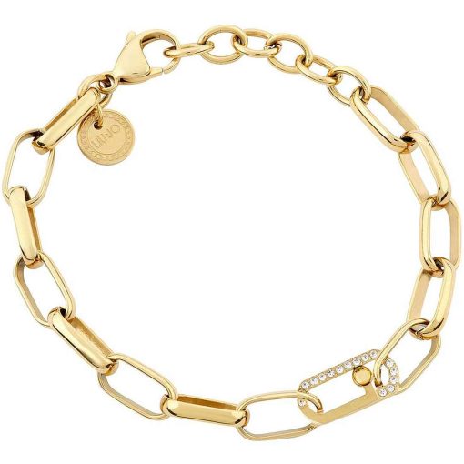 Bracciale Liu Jo LJ1799 a catena Liu Jo acciaio dorato con zirconi