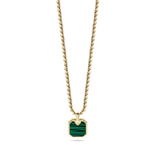 Collana acciaio dorato pietra onice verde 55cm Liu Jo MLJ412