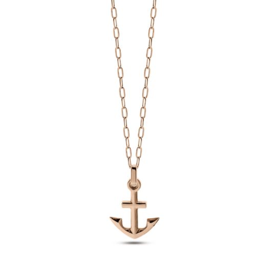 Collana uomo acciaio ramato con pendente ancora 55cm Liu Jo MLJ436