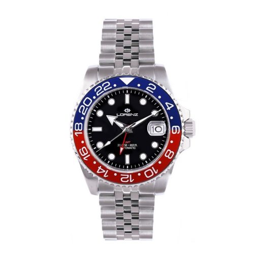 Lorenz 030228BB GMT Automatico Pepsi rosso e blu uomo