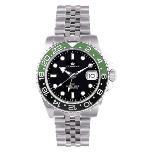 Lorenz 030228DD GMT Automatico Starbucks nero e verde uomo