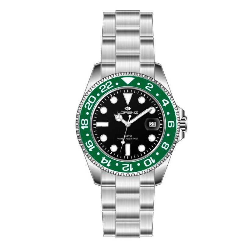 Lorenz 21066CC Wristwatch sub 100 mt nero verde