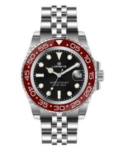 Lorenz 26122FF Sport acciaio uomo nero ghiera rossa girevole