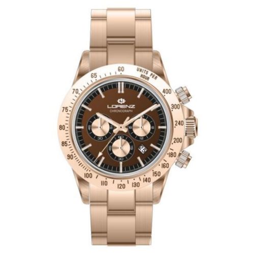 Lorenz 28191DD Cronograph acciaio oro rosa uomo