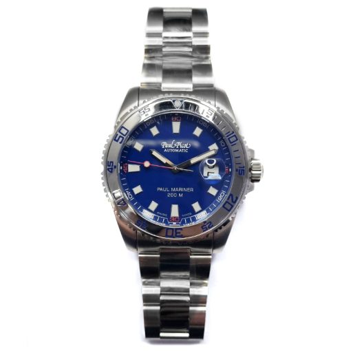 Paul Picot 4351-20NBB60B20 Mariner automatico 200 metri Swiss made blu
