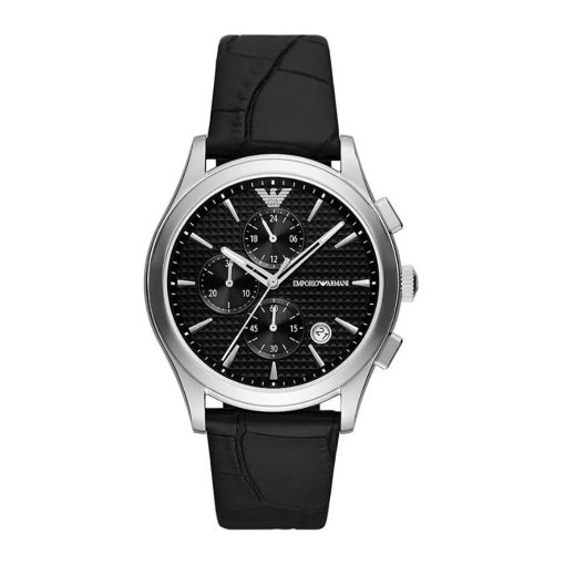 Armani AR11530-C Paolo cronografo pelle nero con datario uomo