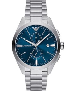 Armani AR11541-C Claudio crono acciaio quadrante blu uomo