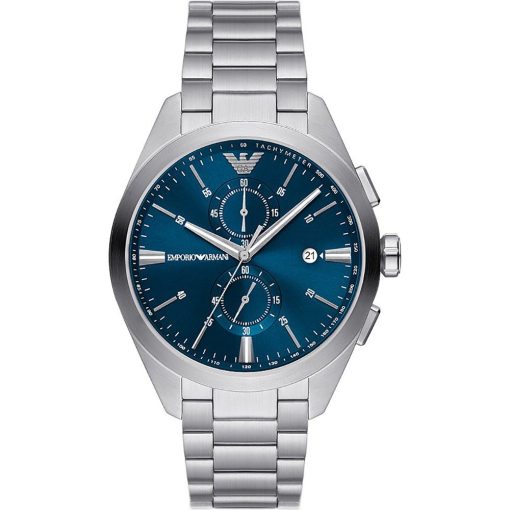Armani AR11541-C Claudio crono acciaio quadrante blu uomo