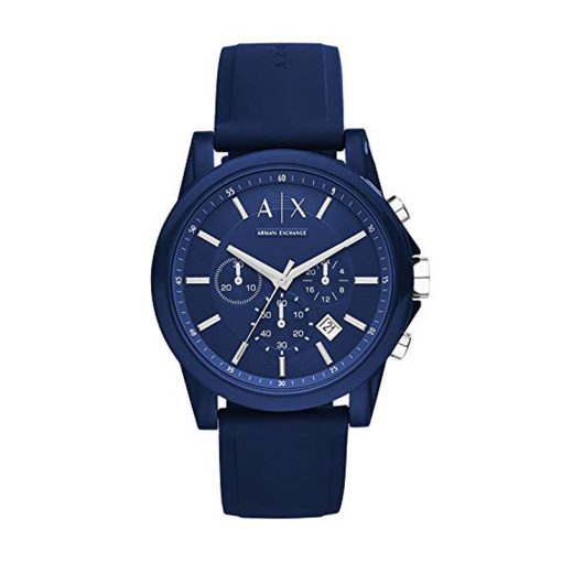 Armani Exchange AX1327-C Outerbanks silicone blu cronografo uomo