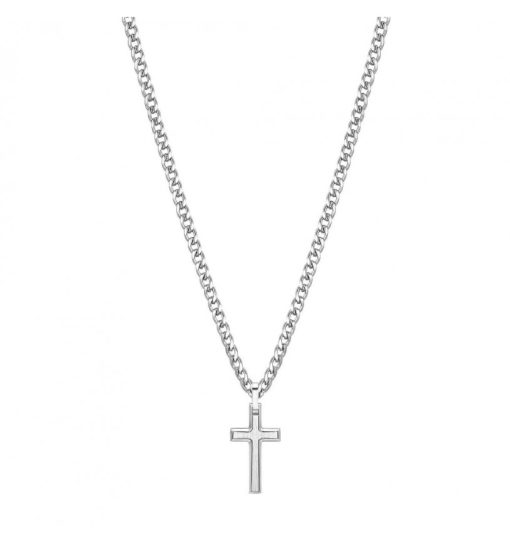 Collana in acciaio Brosway BIK10 Ink con pendente a croce