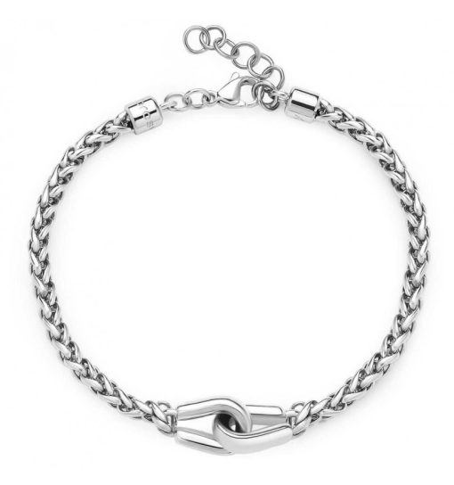 Bracciale Brosway BKC26 Knocker catena a spiga con dettaglio moschettone uomo