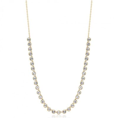Collana girocollo Brosway BYM157 Symphonia pvd oro con cristalli donna