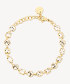 Bracciale in acciaio Brosway BYM169 Symphonia finitura pvd oro 14K con cristalli