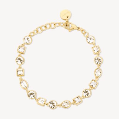 Bracciale in acciaio Brosway BYM169 Symphonia finitura pvd oro 14K con cristalli
