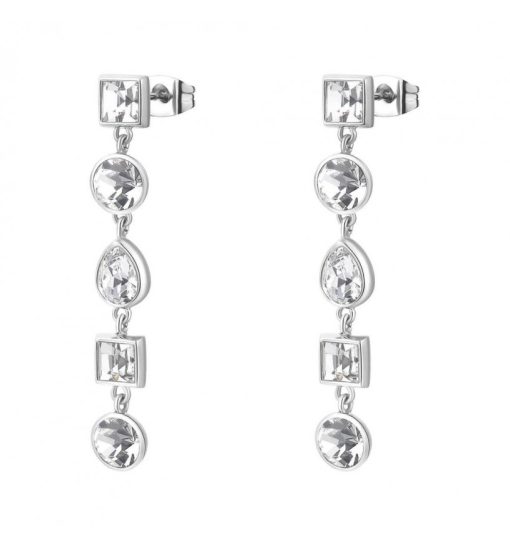 Orecchini Brosway BYM179 Symphonia lunghi acciaio e cristalli donna