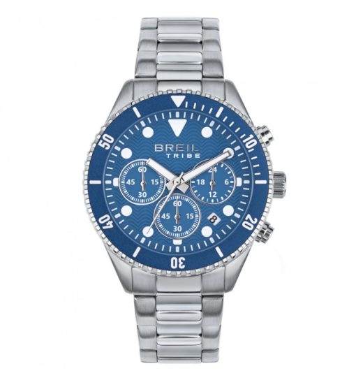 Breil EW0715-C Overhand crono Gent uomo pattern onde marine blu
