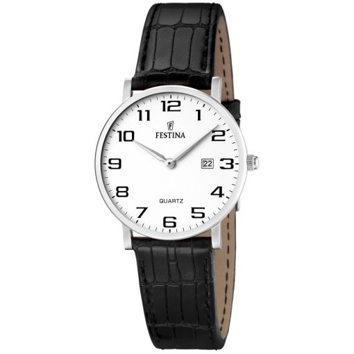Festina F16477-1 Classico pelle nero con numeri donna