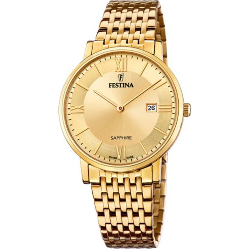 Festina F20020-2 Swiss Made acciaio dorato uomo
