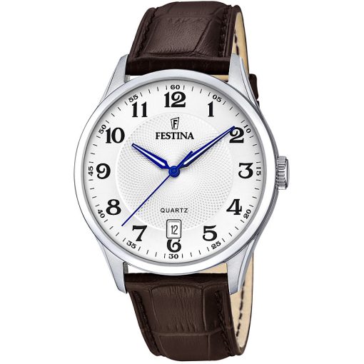 Festina F20426-1 Classics pelle marrone uomo con numeri