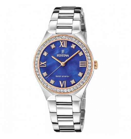Festina F20658-2 Solar Energy acciaio silver quadrante blu donna