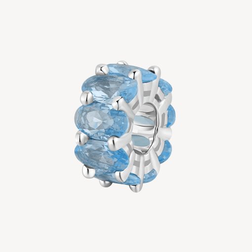 Color charm Brosway FCL01 Fancy argento 925 con oval cubic zirconia zaffiro chiaro
