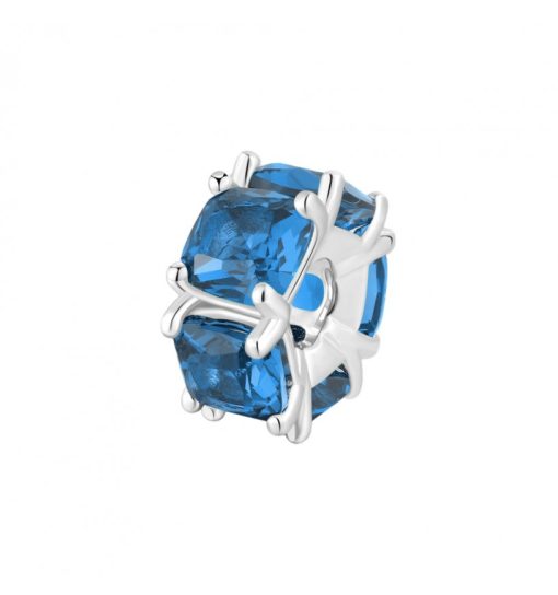 Color charm Brosway FFB03 Fancy argento 925 con cushion cubic zirconia colore zaffiro