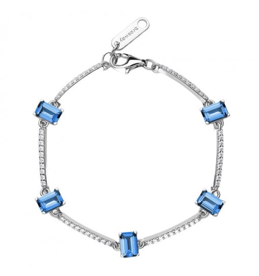 Bracciale semirigido Brosway FFB04 Fancy argento 925 baguette cubic zirconia colore zaffiro
