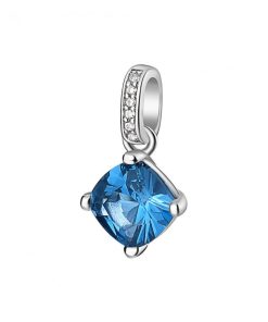 Pendente in argento Brosway FFB15 Fancy argento 925 con cushion cubic zirconia colore zaffiro