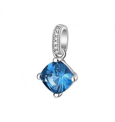 Pendente in argento Brosway FFB15 Fancy argento 925 con cushion cubic zirconia colore zaffiro