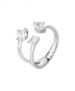 Anello Trilogy Brosway FIW19C Fancy argento 925 misura 14 con zirconi bianchi