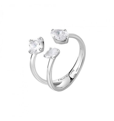 Anello Trilogy Brosway FIW19C Fancy argento 925 misura 14 con zirconi bianchi